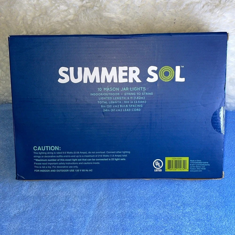 NWT Summer Sol Jar Lights